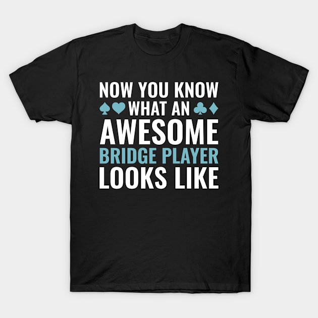 What an Awesome Bridge Player Looks Like Funny T-Shirt by Dr_Squirrel